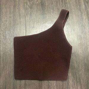 Aritzia Babaton Sculpt Knit One-shoulder Cropped Tank size XS